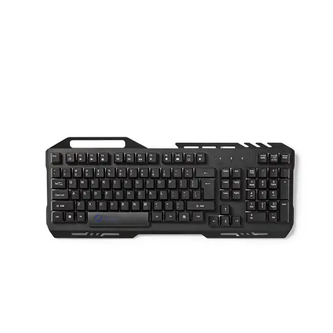 NEDIS GKBD200BKDE - Herní Klávesnice Černá / Osvětlení RGB / USB 2.0 / Herní Rozložení Kláves / Kovový Design