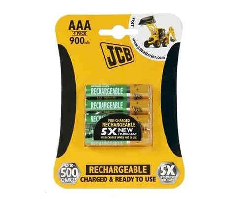 JCB RTU NiMH AAA (R03) 900mAh blister 4 ks