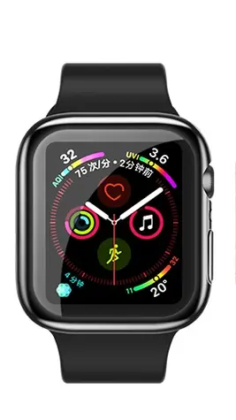 USAMS BH486 TPU Full Protective Pouzdro pro Apple Watch 44mm černá