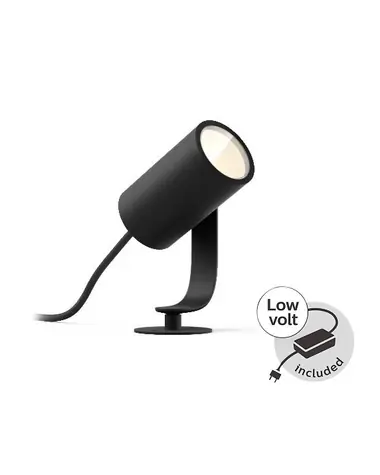 Philips Hue Lily LED 8W černá / venkovní svítidlo / 650lm / 2200-6500K / IP65