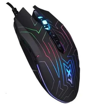 A4tech X77 Oscar Neon Černá / Herní optická myš / 2400 DPI / 8 tlačítek / Pravoruká / USB