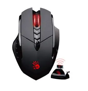 A4tech BLOODY R70 Černá / Herní bezdrátová optická myš / 3200 DPI / 8 tlačítek / Pravoruká / USB / 10 m