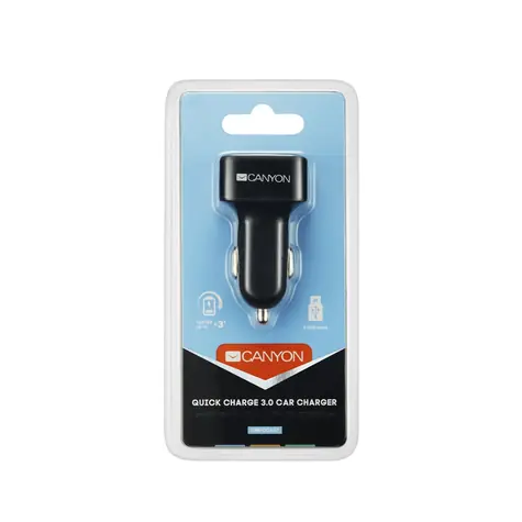 CANYON CNE-CCA07B / autonabíječka / 3x USB / 1x QC 3.0 / 2.4A / černá
