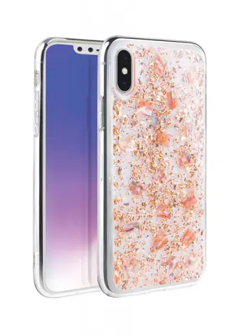 Uniq Hybrid Lumence Clear - Rosedale pouzdro pro Apple iPhone XS Max růžovo-zlatá