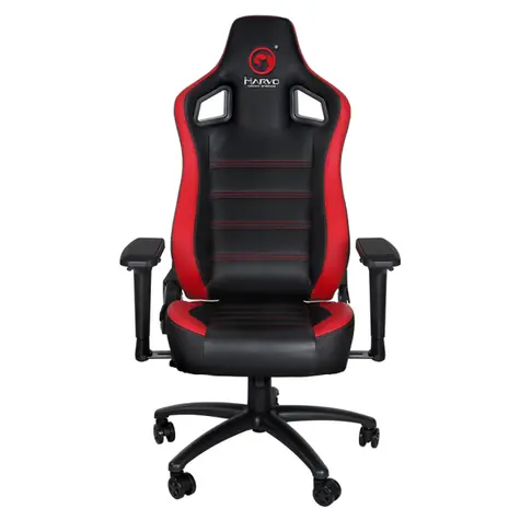 Marvo CH-118 černo-červená / herní křeslo / 123-131cm / nosnost 150 kg / syntetická kůže