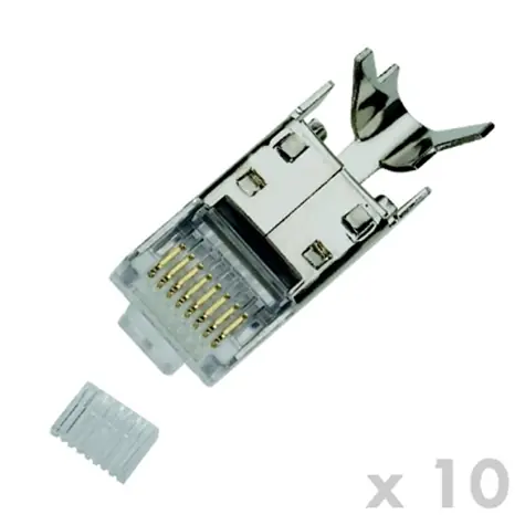 DATACOM stíněný STP konektor RJ45 CAT7 / koncovka 8p8c / 10ks