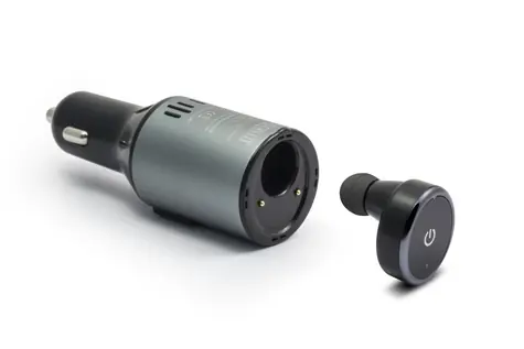 Technaxx BT-X25 Bluetooth In-Ear hands-free s nabíječkou do auta / tlačítkové ovládání / nabíječka s 2x USB portem