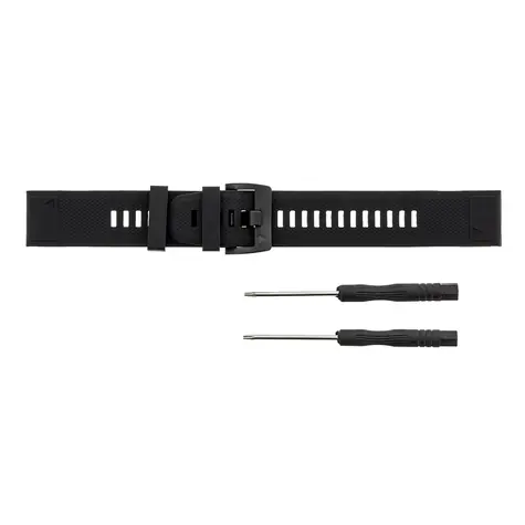Tactical Silikonový Pásek pro Garmin Fenix5 (22mm Garmin QuickFit) černá