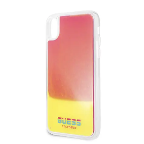 GUESS Glow in The Dark PC TPU Kryt pro Apple iPhone X & XS růžová