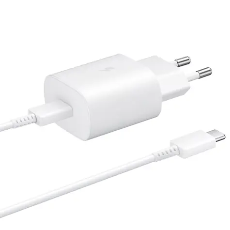 SAMSUNG Napájecí adaptér s rychlonabíjením (25W) bílá / 1m kabel / USB-C / 3A / krabička