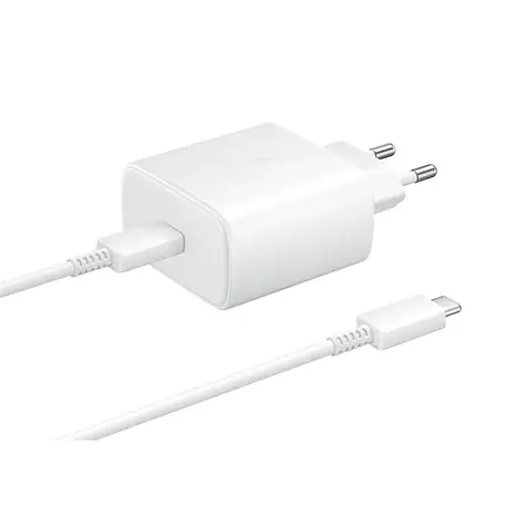 SAMSUNG EP-TA845XW Ultra-Fast Charge 45W bílá / nabíječka USB-C / 1m
