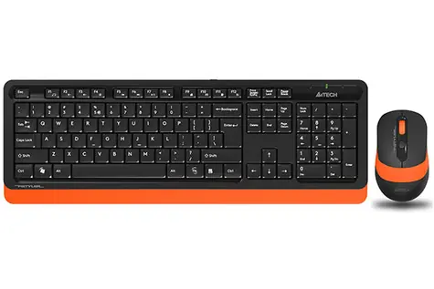 A4tech Fstyler FG1010 oranžová / set bezdrátová klávesnice + optická myš / USB /voděodolné