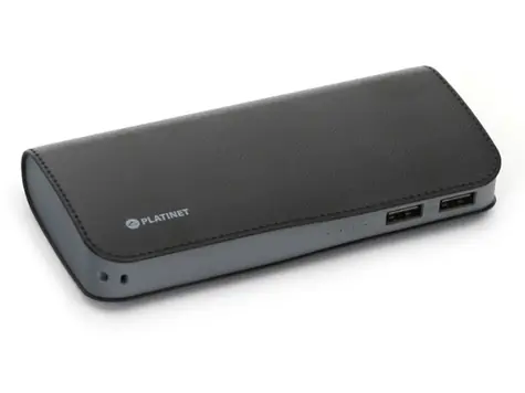 PLATINET PMPB15LB černá / powerbanka / 15 000 mAh / 2x USB + microUSB / kožená