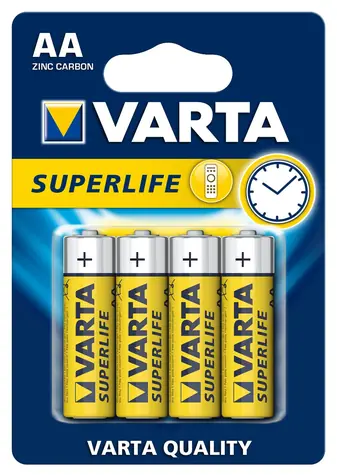 Varta Superlife Baterie AA / 1.5V / zinko-uhlíková / 4 ks / v blistru
