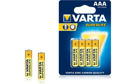 Varta Superlife Baterie AAA / 1.5V / zinko-uhlíková / 4 ks / v blistru
