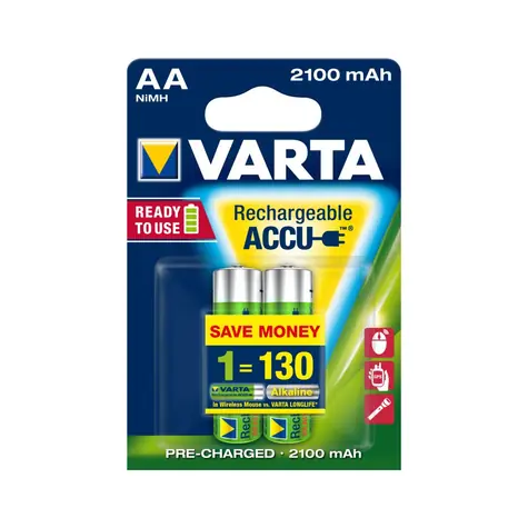 Varta Power Nabíjecí baterie AA 2100 mAh 2ks / 1.2V / 2100 mAh / NiMH / v blistru