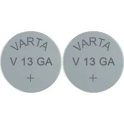 Varta Knoflíková baterie LR44 2ks / 1.55V / 125 mAh / alkalická / v blistru 