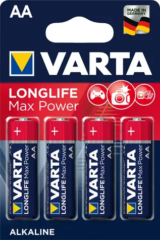 Varta Max Tech Baterie AA / 1.5V / 2600 mAh / alkalická / 4 ks / v blistru
