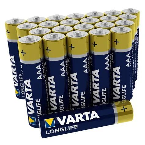Varta Longlife Baterie AAA 24 ks / 1.5V / 1200 mAh / alkalická / v boxu