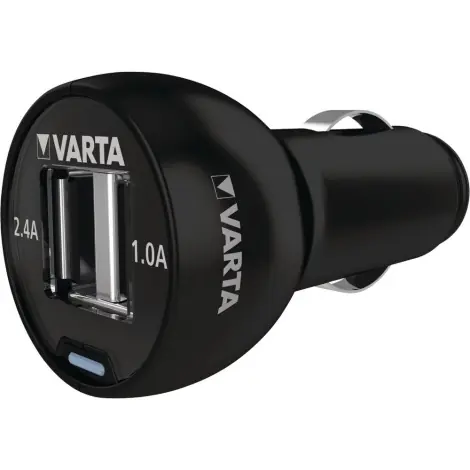 Varta Nabíječka do auta černá / 12V DC / 3.4A / 2x USB
