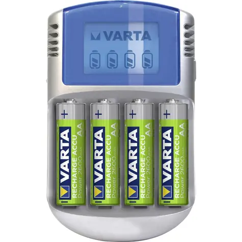 Varta Power LCD / Nabíječka baterií + 4x AA Baterie (2700mAh|NiMH) / 100-240V | 12V DC / 4xAA | AAA