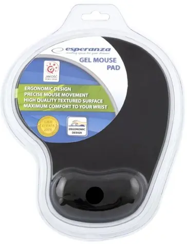 Esperanza EA137K černá / gelová podložka pod myš / 230 x 190 x 20 mm / blistr