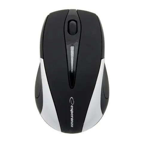 Esperanza EM101S Antares černo-stříbrná / bezdrátová optická myš / 800DPI / 2.4GHz / USB receiver / 3 tlačítka + kolečko