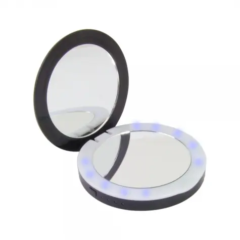 Esperanza MIRROR 3000 mAh černá / Power Bank / 5V / 1.0-2.1A / USB / LED podsvícení / zrcadlo