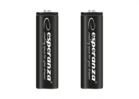 Esperanza Nabíjecí baterie AA černá / 1.2V / 2600mAh / Ni-MH / 2 ks / v blisteru