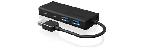 IcyBox IB-HUB1426-U3 USB Hub černá / 2x USB 3.0 / 2x USB-C / s připojením USB 3.0 AM