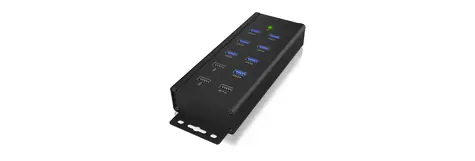 IcyBox IB-HUB1703-QC3 USB Hub černá / 7x USB 3.0 / 1x QC 3.0 nabíjecí port / 2x rychlý nabíjecí port