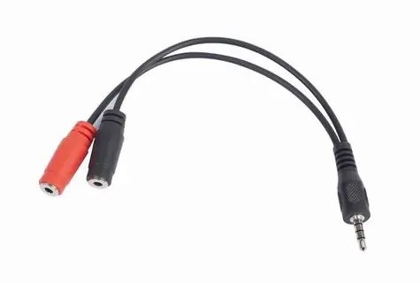 Gembird 3.5mm stereo jack na 2x 3.5 mm jack samice / audio+mikrofon / délka 20cm