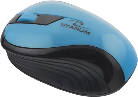 Titanum TM114T RAINBOW tyrkysová / Bezdrátová optická myš / 1000DPI / 3D / 2.4GHz
