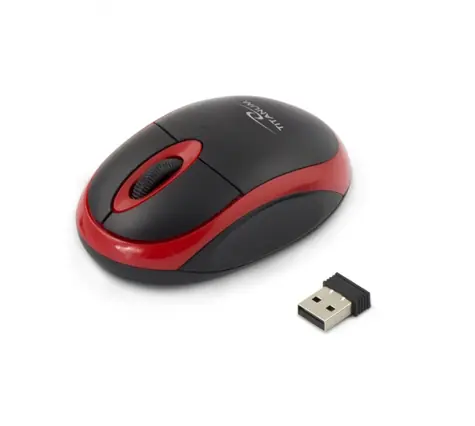 Titanum TM116R VULTURE černo-červená / Bezdrátová optická myš / 1000DPI / 2.4GHz
