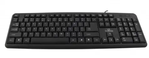 Titanum TK101 černá / drátová klávesnice / USB / US layout