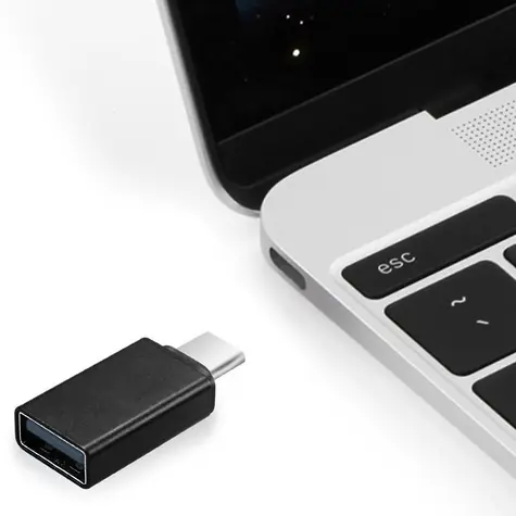 Gembird USB-C na USB 2.0 adaptér / USB 2.0 F / USB-C M / černá