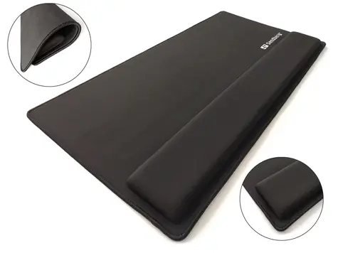 Sandberg Desk Pad Pro XXL / ergonomická podložka ke klávesnici / 712 x 350 x 23 mm