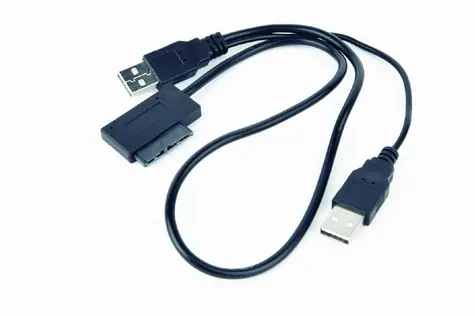 Gembird adaptér 2x USB 2.0 na slim SATA 13-pin / černá