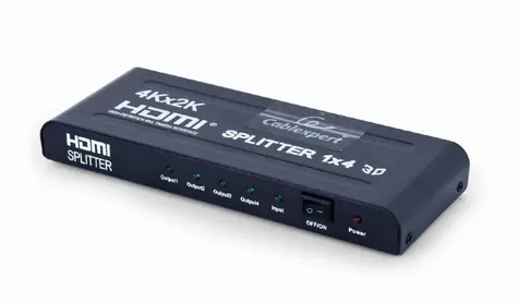 Gembird HDMI splitter 4 porty (DSP-4PH4-02) / 1080p / podpora 3D videa / digitální zesilovač signálu