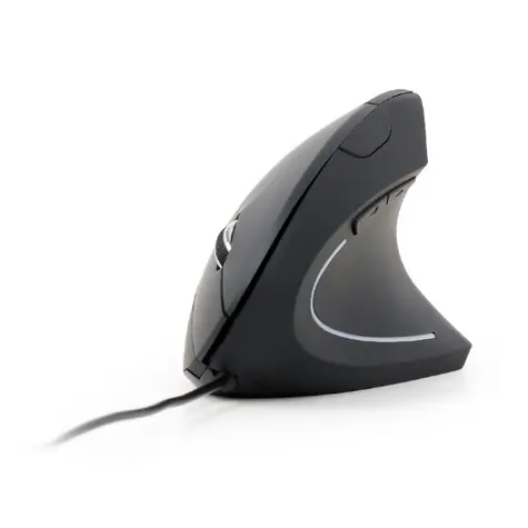 Gembird MUS-ERGO-01 ergonomická optická myš / 3200 DPI / 6 tlačítek / USB / černá