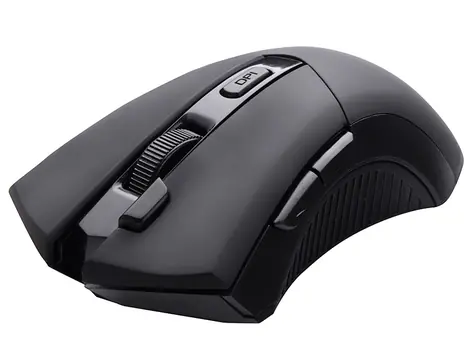 Tracer SILENCIO RF NANO černá / bezdrátová optická myš / 1600 DPI / 7 tl. + kolečko / RF 2.4Ghz / až 6 m / 2xAAA