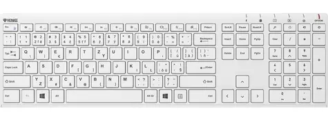 Yenkee Trim bílá / Bezdrátová klávesnice / 2.4GHz / 230mAh