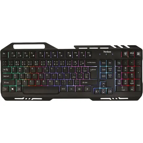 Yenkee Shadow černá / herní drátová klávesnice / USB / 1.5m