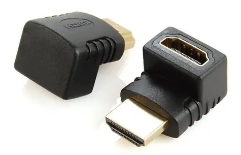 Gembird adaptér pravého úhlu HDMI 270 stupňů nahoru / HDMI (M) na HDMI (F) / černá