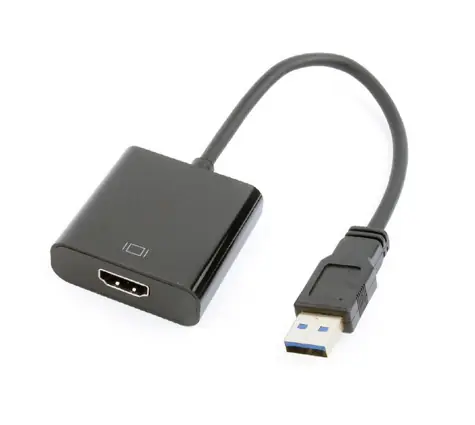 Gembird adaptér USB 3.0 A (M) na HDMI (F) / audio+video / kabel 15cm / 1080p60Hz / černá