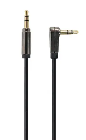 Gembird 3.5 mm stereo audio kabel 1.8m černá / 1x 3.5 mm jack rovný (M) / 1x 3.5 mm jack pravoúhlý (M)