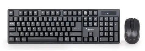 Gembird KBS-W-01 / bezdrátový set myš+klávesnice / US layout / černá