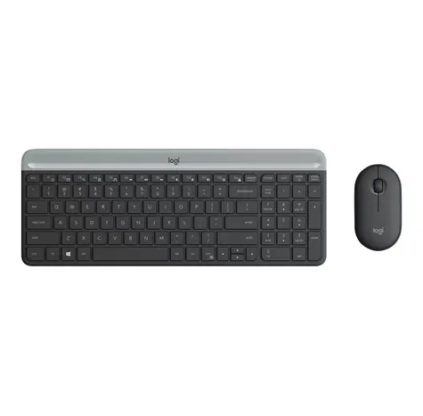 Logitech Slim Wireless Combo MK470 US černá / bezdrátová sada klávesnice a myši / US verze
