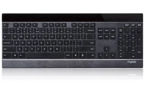 Rapoo E9270p černá / bezdrátová klávesnice s dotykovou multimediální plochou / 5 GHz /  CZ verze / 2x AA baterie