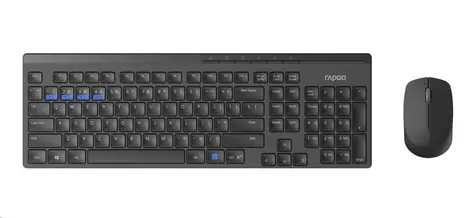 Rapoo 8100M Multi-mode černá / bezdrátová sada klávesnice a myši / 2.4 GHz / BT 3.0 a 4.0 / CZ&SK verze / doprodej